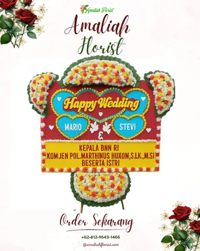 Karangan Papan Bunga Pernikahan di Summarecon Serpong